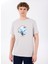 D5SM-TST3774 Gri Bisiklet Yaka Relaxed Baskılı Erkek T-Shirt 1