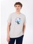 D5SM-TST3774 Gri Bisiklet Yaka Relaxed Baskılı Erkek T-Shirt 3