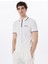 D5SM-TST3845 Beyaz Relaxed Düz Erkek Polo T-Shirt 1