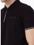 D5SM-TST3718 Siyah Relaxed Düz Erkek Polo T-Shirt 4