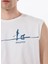 D5SM-TST3801 Beyaz Bisiklet Yaka Relaxed Baskılı Erkek T-Shirt 5