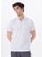 D5SM-TST3807 Beyaz Relaxed Düz Erkek Polo T-Shirt 1