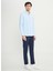 Slim Fit Düğmeli Yaka Mavi Erkek Gömlek ACE020252171_MAV 2
