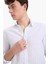 Regular Fit Polo Yaka Keten Yazlık Uzun Kollu Gömlek E1730AX25SP 5
