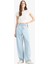 Baggy Fit Yüksek Bel Düz Paça Jean Pantolon E1684AX25SM 3