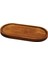 Oval Koyu Renk=kahverengi Ahşap Yağdanlık Altlık 25X12.5CM 1