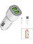 Iphone - Kablolu Oto - Araç Çakmaklık Şarj Başlık Set 3.1A - 155W - 1mt Kablo HY-X44 1