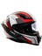853 Shine Red Blue Full Face Motosiklet Kaskı 3