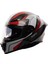 853 Shine Red Blue Full Face Motosiklet Kaskı 1