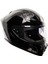 853 Solid Gloss Black Full Face Motosiklet Kaskı 3