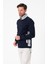 Regular Fit 3 Cepli Yandan Büzgülü Dik Yaka Pamuk Erkek SWEATSHIRT-PIN-1043 1