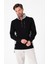 Regular Fit 3 Cepli Yandan Büzgülü Dik Yaka Pamuk Erkek SWEATSHIRT-PIN-1043 2