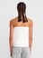 10739 Straplez Düğmeli Triko Top-Ekru 2