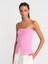 10739 Straplez Düğmeli Triko Top-Pembe 1