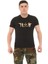 Bisiklet Yaka Kısa Kollu Baskılı Kadın&Erkek T-Shirt, Haki Renk, %100 Pamuk 2