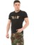 Bisiklet Yaka Kısa Kollu Baskılı Kadın&Erkek T-Shirt, Haki Renk, %100 Pamuk 1