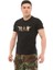 Bisiklet Yaka Kısa Kollu Baskılı Kadın&Erkek T-Shirt, Haki Renk, %100 Pamuk 4