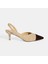 Kadın Bej Slingback Süet Topuklu Ayakkabı 1