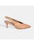 Kadın Pudra Slingback Deri Topuklu Ayakkabı 1
