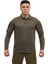 Polo Yaka Uzun Kol Taktik Erkek T-Shirt, Haki Renk, Mikrofiber Kumaş 2