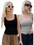2'li Paket Gri-Siyah Fitilli Askılı Basic Atlet MG2427 1