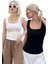 2'li Paket Siyah-Beyaz Fitilli Askılı Basic Atlet MG2427 1