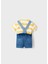 Erkek Bebek Yazlık Tişört Denim Solapet Şort 2 Li Set 1680 2