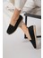Green Mod 312 Kadın Hasırlı Taşlı Espadril Babet Siyah 1