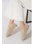 Green Mod 312 Kadın Hasırlı Taşlı Espadril Babet Bej 3