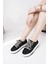 CARİNA Kalın Taban Keten Kumaş Bağcıklı Kadın Günlük Sneaker Spor Ayakkabı 7