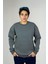 Unisex Yüksek Kaliteli Pamuklu Basic Oversize Bisiklet Yaka Sweatshirt 1