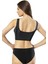 6446 Kadın Ultra Gym Sportswear Crop Top Pedli Büstiyer Siyah 2
