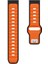 Amazfit Stratos 3 Uyumlu Kordon Kayış Silikon 22/135KRD Turuncu Siyah 1