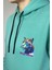 Renkli Leopar Pamuklu Özel Tasarım Oversize Unisex Kapüşonlu Sweatshirt 4