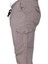 Mode Xl Büyük Beden Erkek Pantolon Keten Kargo Jogger 21911 Taş Rengi 4