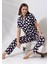 Kadın Gömlek Yaka Kısa Kollu Pijama 1