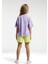 Kız Çocuk Şortlu Takım - Mor 5