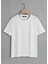 Unisex Oversize Bisiklet Yaka Rose Love Baskılı Basic T-Shirt -Beyaz 2