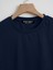 Unisex Oversize Bisiklet Yaka Theree Love Baskılı Basic T-Shirt - Lacivert 3