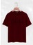 Unisex Oversize Bisiklet Yaka Adventure Baskılı Basic T-Shirt - Bordo 1