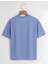 Unisex Oversize Bisiklet Yaka Cherry Cocktail Baskılı Basic T-Shirt - Mavi 2