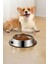 Paslanmaz Çelik 1000 ml Gri Kaymaz Taban Kedi Köpek Mama ve Su Kabı CIN569-26 2