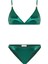 Lame Anvelop Koyu Yeşil Üçgen Bikini Takım 1