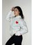 Sevgililer Günü Kişiye Özel Harfli Pamuklu Oversize Kalpli Sweatshirt 3