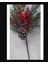 Yılbaşı Noel Yapay Çiçek Kırmızı Toplu Karlı Kozalaklı Çamlı 75X25X10CM Christmas Kış 1 Adet 2