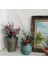 Yılbaşı Noel Yapay Çiçek Kırmızı Toplu Karlı Kozalaklı Çamlı 75X25X10CM Christmas Kış 1 Adet 3