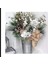 Yılbaşı Noel Yapay Çiçek Kırmızı Toplu Karlı Kozalaklı Çamlı 75X25X10CM Christmas Kış 1 Adet 5
