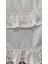 %100 Pamuk Saten ile Naturel Yumuşak Dokunuş Vintage Görünümlü Fırfırlı Güpürlü Runner 50CM x 80CM 2