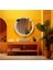 Dekorarif Desenli Yuvarlak Banyo-Salon Duvar Aynası 8 1