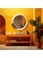 Dekorarif Desenli Yuvarlak Banyo-Salon Duvar Aynası 70 1